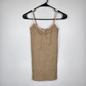 Spiritual Gangster Women's Size M/L Gold Glittery Shimmery Tank Top NWOT